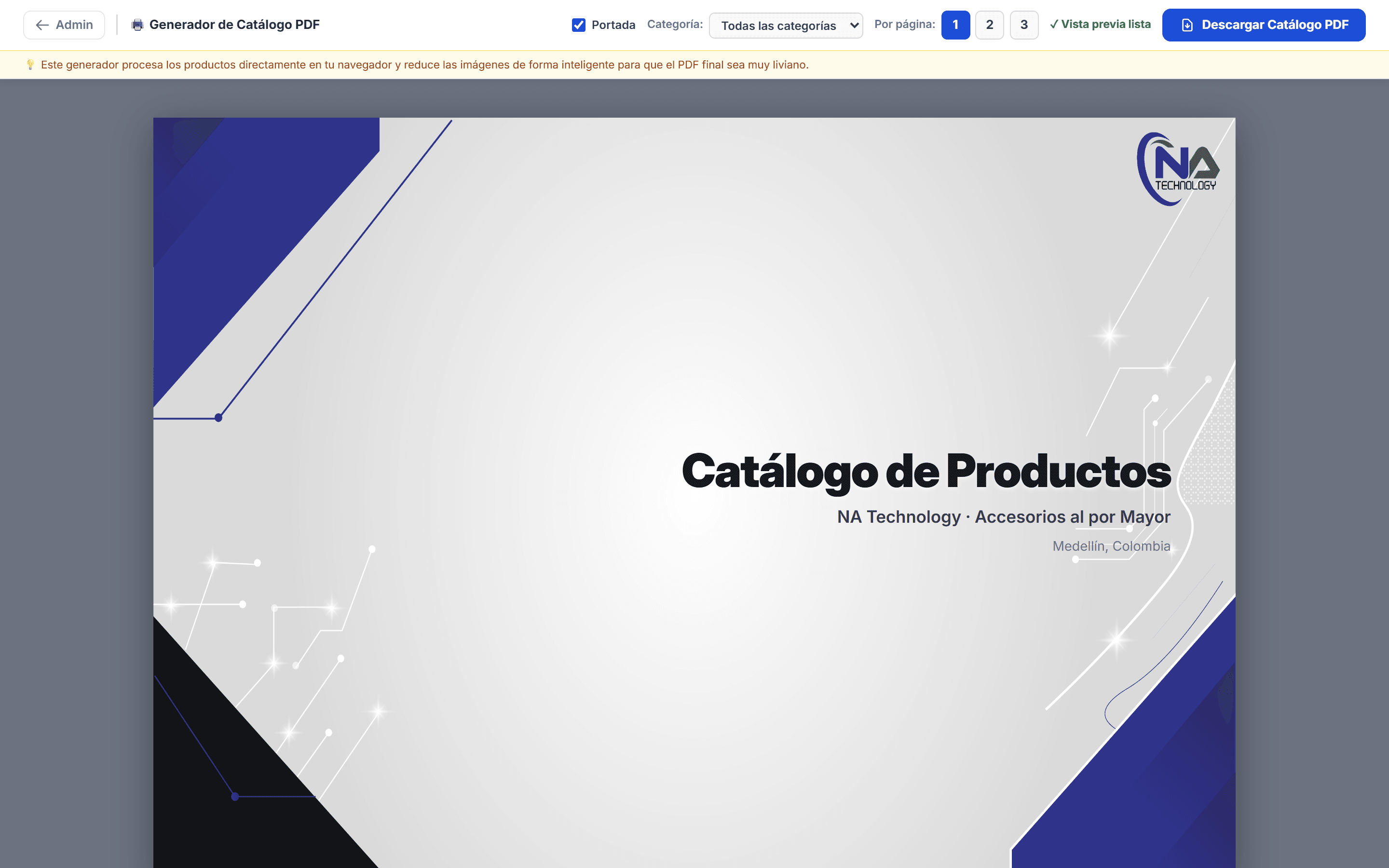 Exportador de Catálogo en PDF