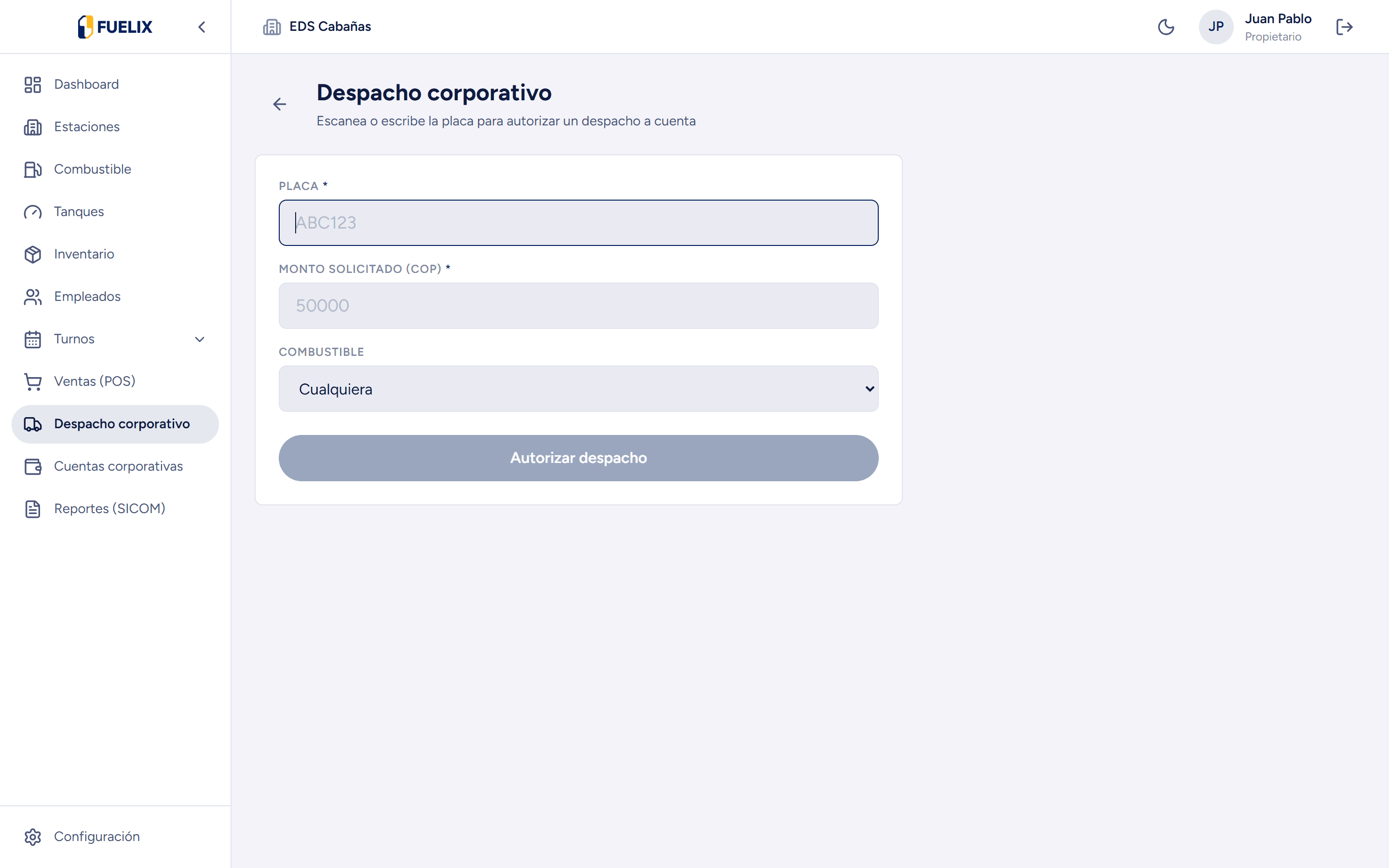 Despacho y Crédito a Flotas Corporativas