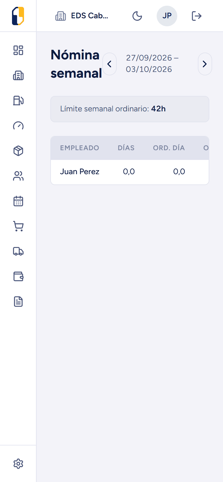 Mobile: Resumen de Nómina y Recargos
